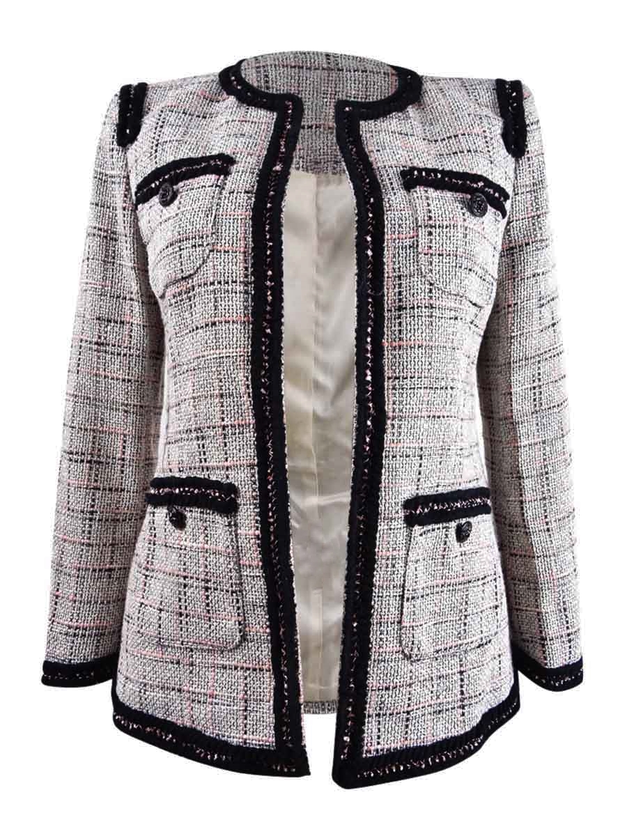 【ANOETIC】ANC COLLARLESS BELT TWEED JACKET ■関税込み■ ANOETIC】ANC COLLARLESS BELT TWEED JACKET □関税込み